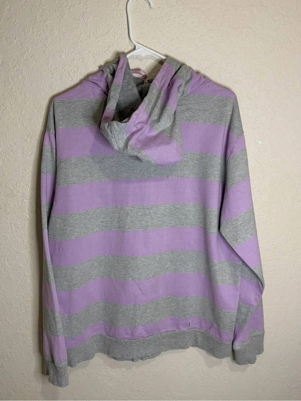 The Hundreds Men’s  Hoodie  plaid Gray  Purple Full Size Large Hooded
